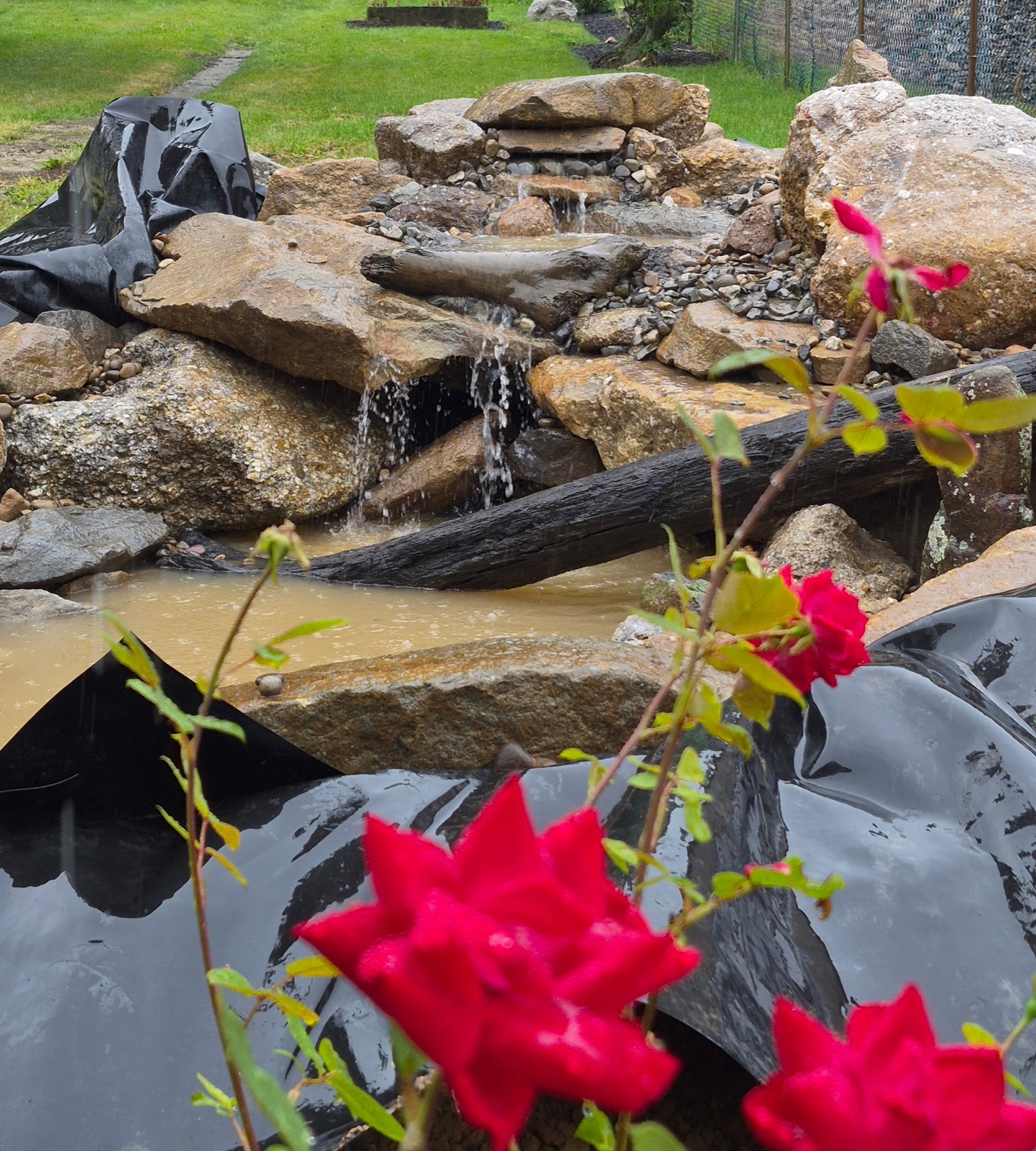 Rock water feature and landscape construction in Schuylkill County PA